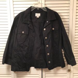 Christopher & Banks black denim crop jacket